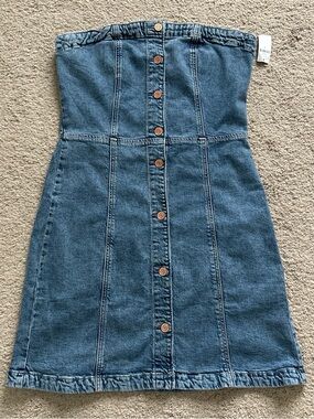 Gap strapless denim dress